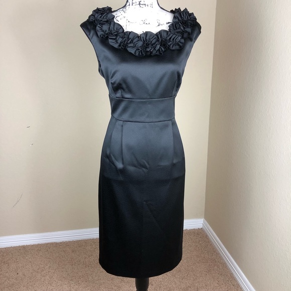 London Times Dresses & Skirts - London Times Black Ruffled Cocktail Party Dress 12